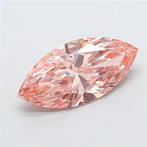 2ct MARQUISE Fancy Vivid Brownish Pink SI1 Coloured Lab diamond