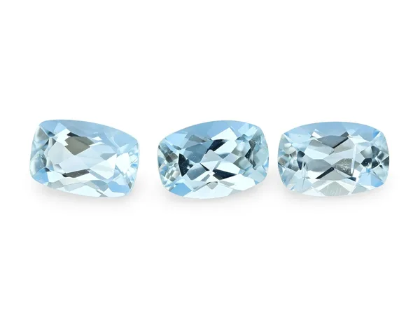 0.46ct Blue Aquamarine, Cushion cut gemstone