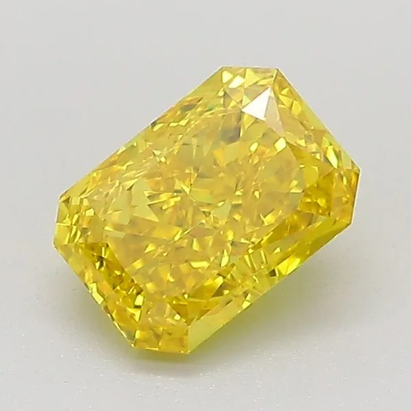1.01ct RADIANT Fancy Vivid Yellow VVS1 Coloured Lab diamond