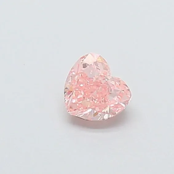 0.40ct HEART Fancy Pink VS2 Coloured Lab diamond