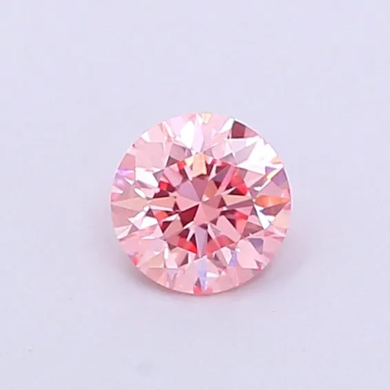 0.33ct ROUND Fancy Vivid Pink VVS2 Coloured Lab diamond