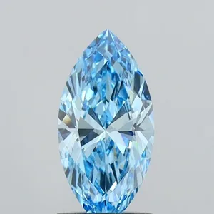 1.01ct MARQUISE Fancy Vivid Blue VVS2 Coloured Lab diamond