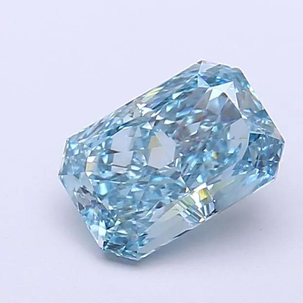 1.30ct RADIANT Fancy Vivid Blue VVS2 Coloured Lab diamond