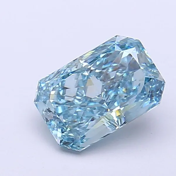 1.3ct RADIANT Fancy Vivid Blue VVS2 Coloured Lab diamond