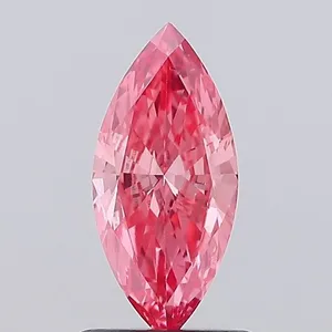 0.8ct MARQUISE Fancy Vivid Pink VS1 Coloured Lab diamond