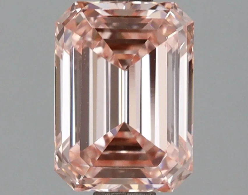 1.61ct EMERALD Fancy Intense Pink VS1 Coloured Lab diamond