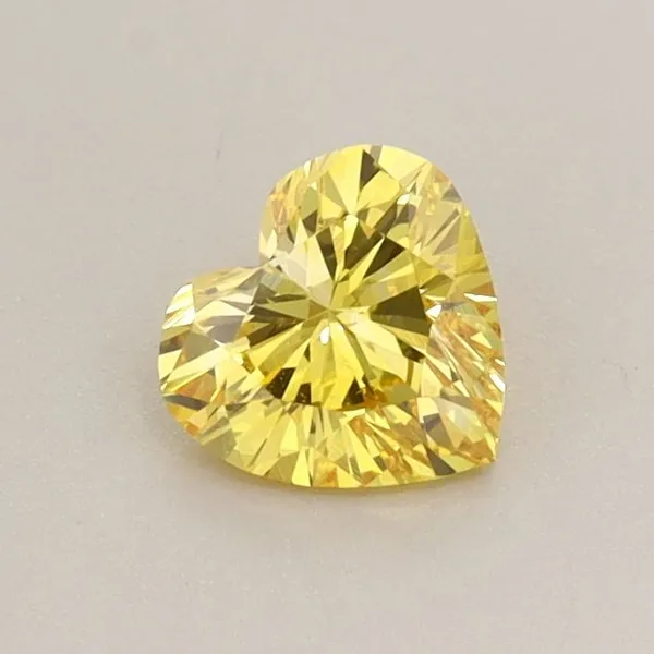 0.39ct PRINCESS Fancy Vivid Yellow VVS2 Coloured Lab diamond