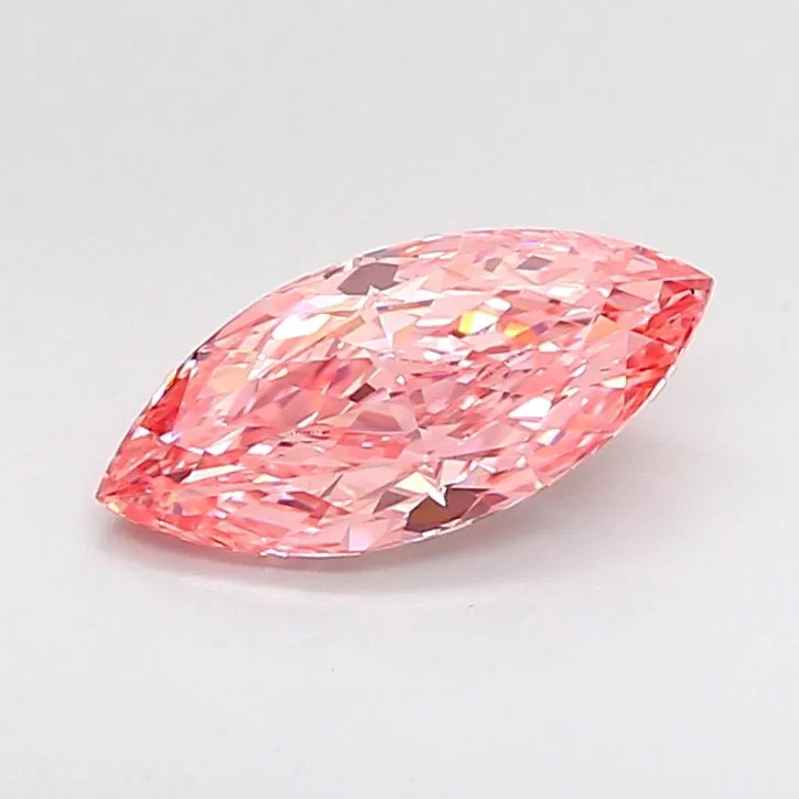 1.18ct MARQUISE Fancy Vivid Pink VS1 Coloured Lab diamond