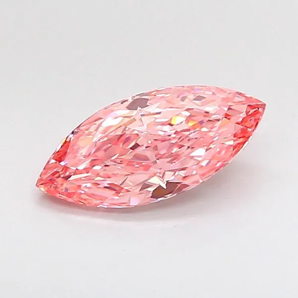 1.18ct MARQUISE Fancy Vivid Pink VS1 Coloured Lab diamond