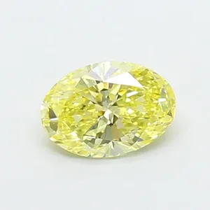 0.58ct OVAL Fancy Intense Yellow SI1 Coloured Lab diamond