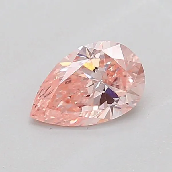 0.5ct PEAR Fancy Intense Pink VS1 Coloured Lab diamond