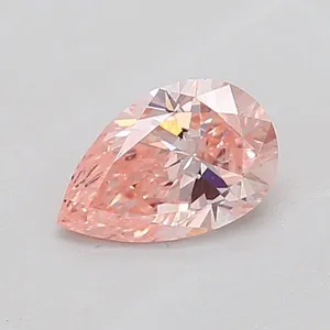 0.5ct PEAR Fancy Intense Pink VS1 Coloured Lab diamond