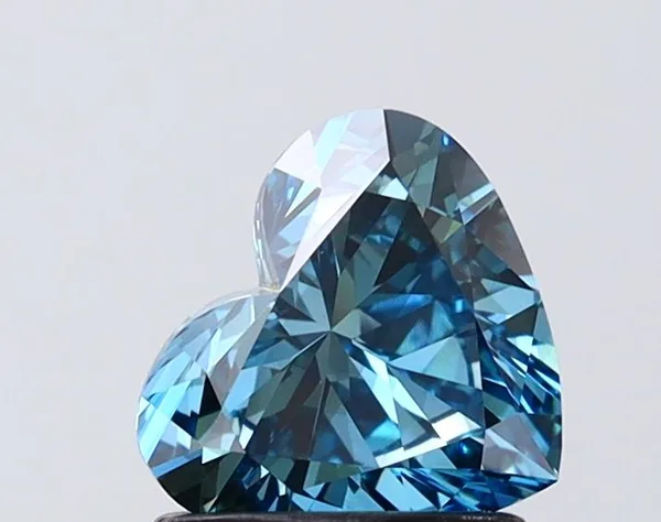 1.11ct HEART Fancy Vivid Blue SI1 Coloured Lab diamond