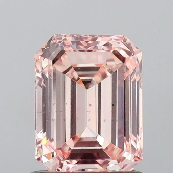 1.19ct EMERALD Fancy Pink VS2 Coloured Lab diamond