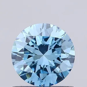 0.78ct ROUND Fancy Vivid Blue VS1 Coloured Lab diamond