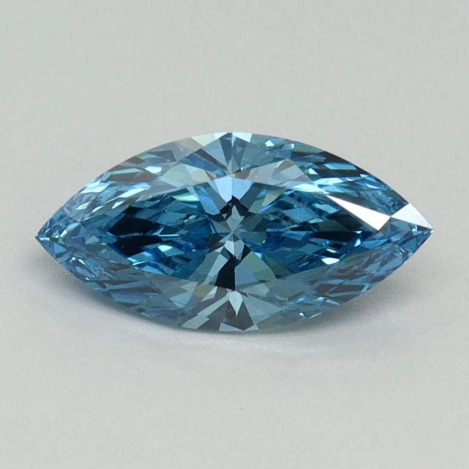 1.04ct MARQUISE Fancy Vivid Blue SI1 Coloured Lab diamond