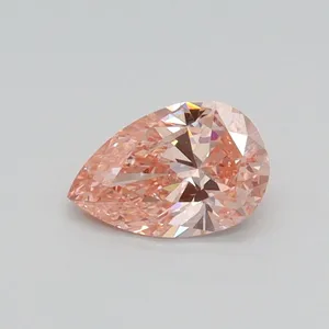 0.53ct PEAR Fancy Intense Pink VS2 Coloured Lab diamond