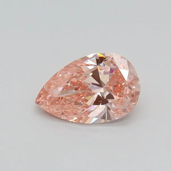 0.53ct PEAR Fancy Intense Pink VS2 Coloured Lab diamond