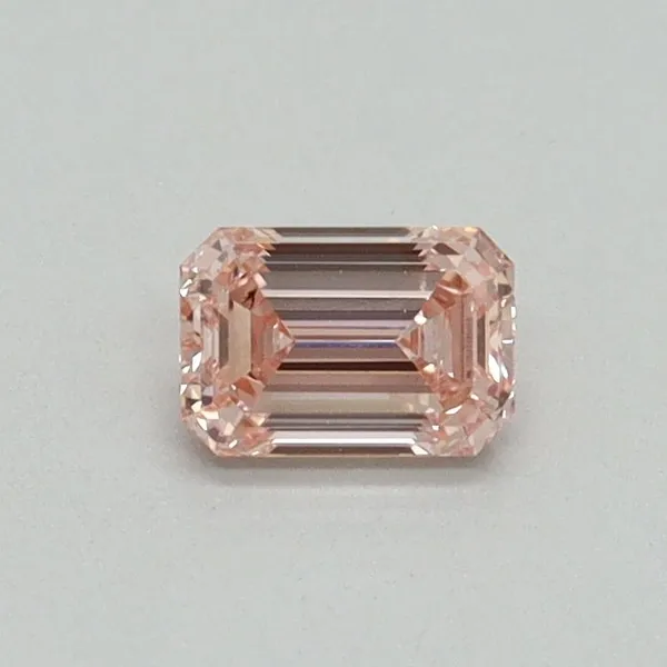 0.33ct EMERALD Fancy Intense Pink SI1 Coloured Lab diamond