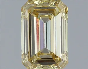 1.4ct EMERALD Fancy Intense Yellow VVS2 Coloured Lab diamond