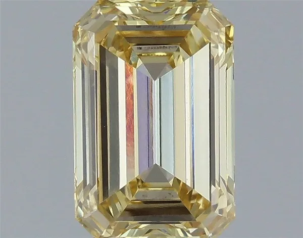 1.4ct EMERALD Fancy Intense Yellow VVS2 Coloured Lab diamond