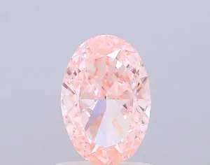 1.01ct OVAL Fancy Intense Pink VVS2 Coloured Lab diamond