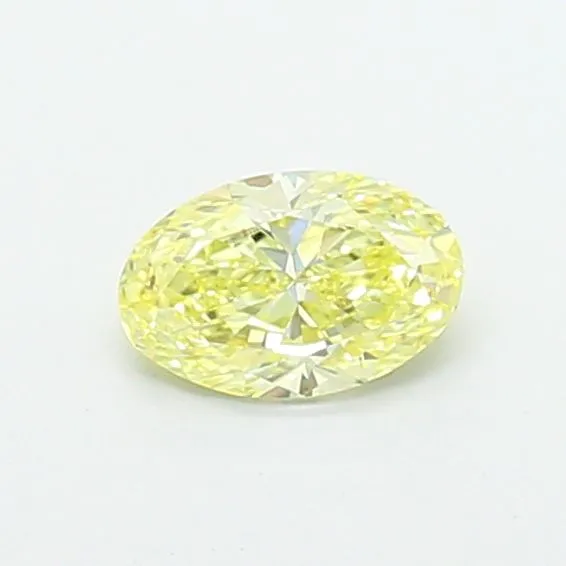 0.65ct OVAL Fancy Yellow VS2 Coloured Lab diamond