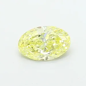 0.65ct OVAL Fancy Yellow VS2 Coloured Lab diamond