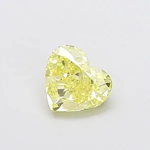 0.6ct HEART Fancy Intense Yellow VVS2 Coloured Lab diamond