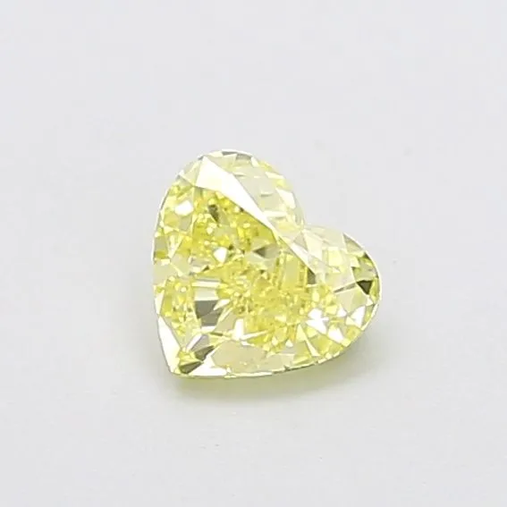 0.6ct HEART Fancy Intense Yellow VVS2 Coloured Lab diamond