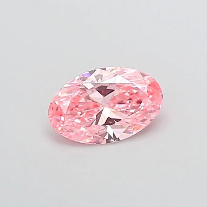1.00ct OVAL Fancy Vivid Pink VS1 Coloured Lab diamond