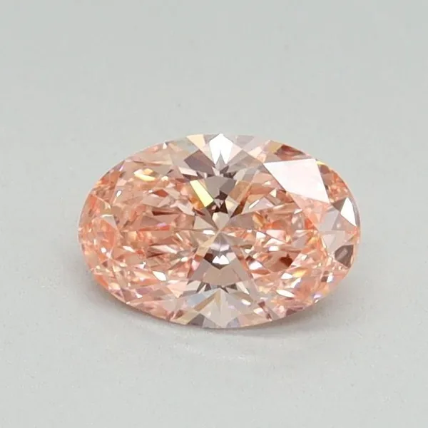 0.42ct OVAL Fancy Vivid Pink VS1 Coloured Lab diamond