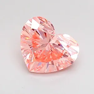 1.06ct HEART Fancy Intense Pink VS2 Coloured Lab diamond