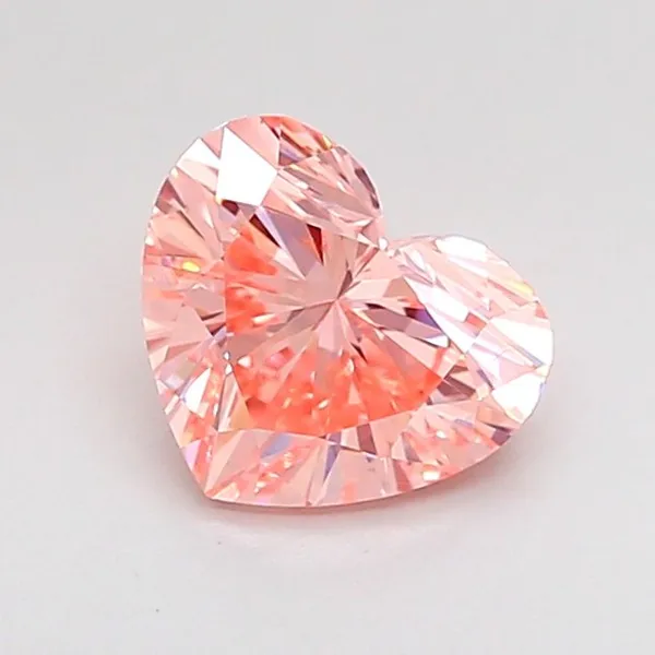1.06ct HEART Fancy Intense Pink VS2 Coloured Lab diamond