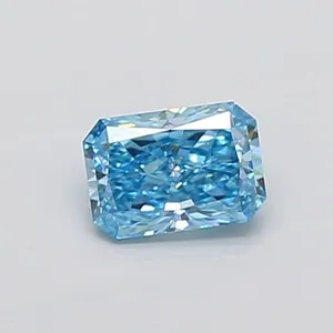 0.81ct RADIANT Fancy Vivid Blue VS1 Coloured Lab diamond