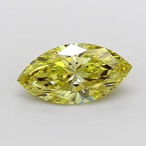 1.02ct MARQUISE Fancy Intense Yellow VVS2 Coloured Lab diamond
