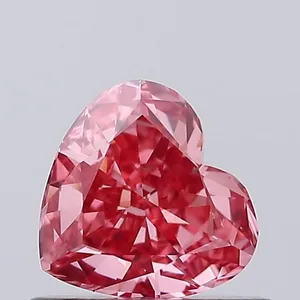 0.52ct HEART Fancy Vivid Pink VVS2 Coloured Lab diamond