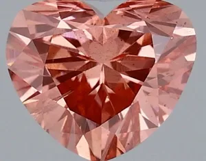0.85ct HEART Fancy Vivid Pink SI2 Coloured Lab diamond