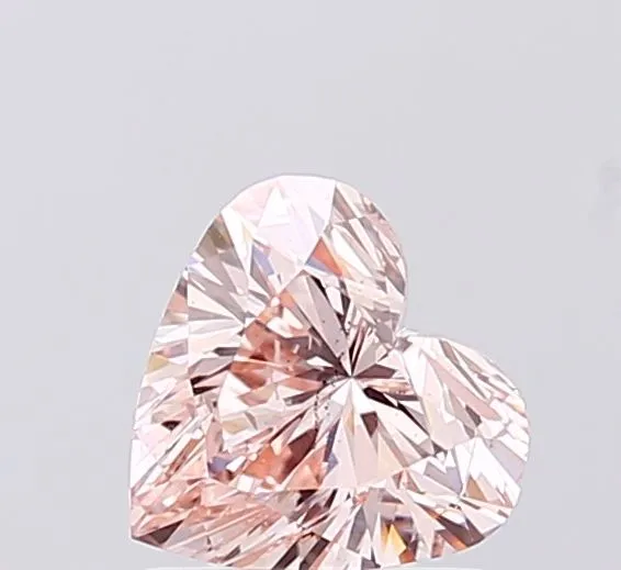 0.9ct HEART Fancy Intense Pink SI2 Coloured Lab diamond