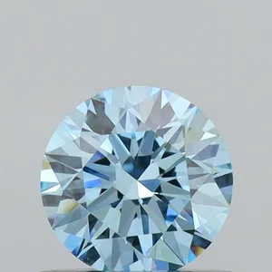 0.55ct ROUND Fancy Intense Blue VVS2 Coloured Lab diamond