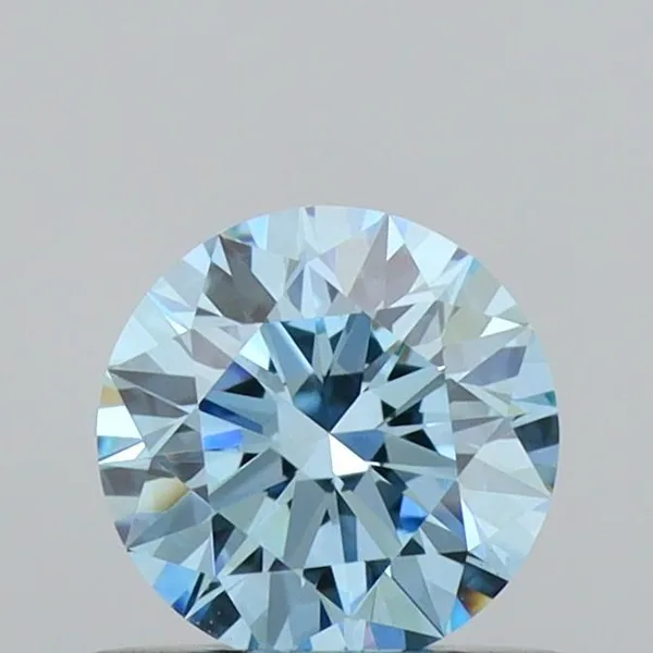 0.55ct ROUND Fancy Intense Blue VVS2 Coloured Lab diamond