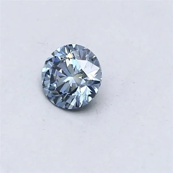 0.3ct ROUND Fancy Vivid Blue VVS1 Coloured Lab diamond