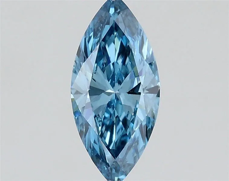 0.40ct MARQUISE Fancy Vivid Blue VS1 Coloured Lab diamond