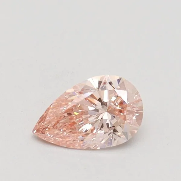 0.37ct PEAR Fancy Pink VS2 Coloured Lab diamond