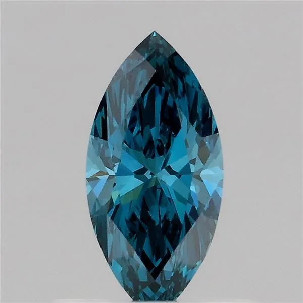 0.46ct MARQUISE Fancy Vivid Blue VS1 Coloured Lab diamond