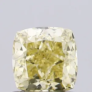 0.94ct CUSHION Fancy Intense Yellow VS2 Coloured Lab diamond