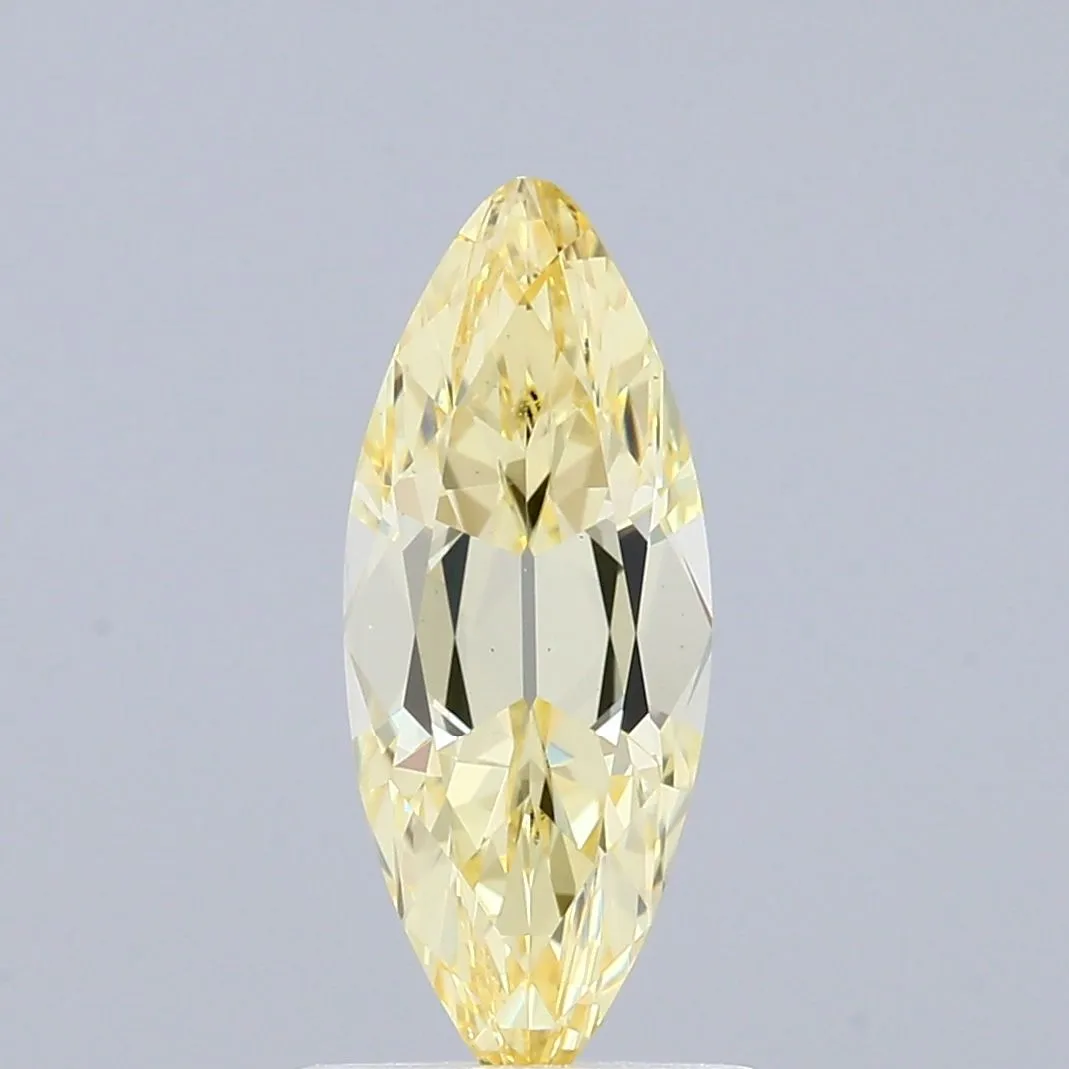 1.03ct OVAL Fancy Intense Yellow VVS2 Coloured Lab diamond