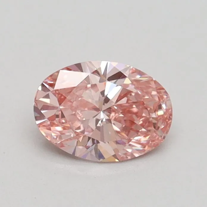 0.52ct OVAL Fancy Intense Pink VS2 Coloured Lab diamond