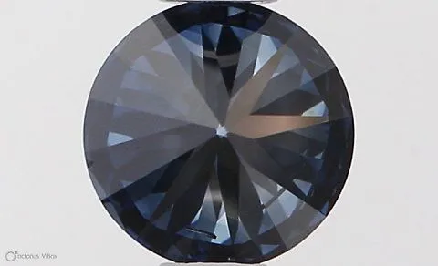 0.52ct ROUND Fancy Vivid Blue SI2 Coloured Lab diamond