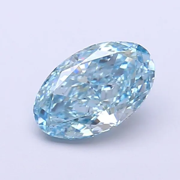 1ct OVAL Fancy Vivid Blue VS1 Coloured Lab diamond